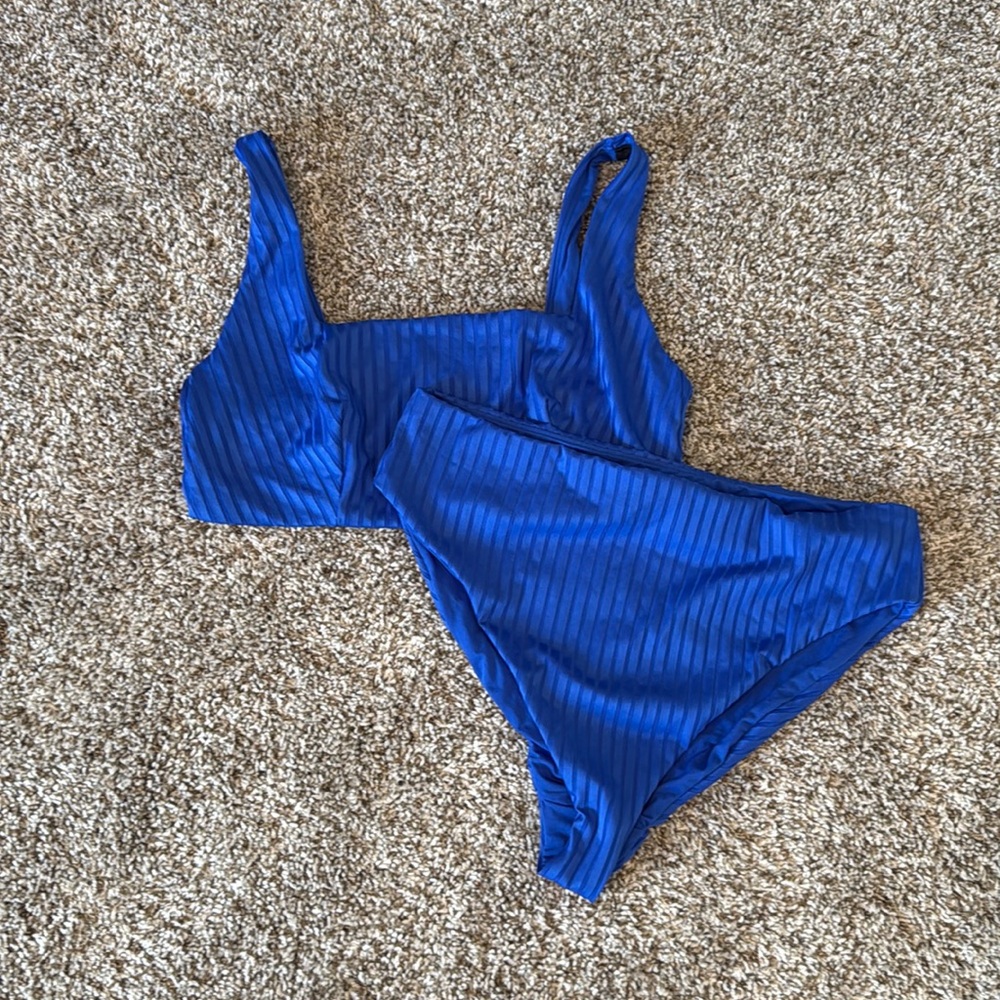 💙ASOS Design Rib High Leg High Waisted Bikini 💙 - Picture 6 of 8